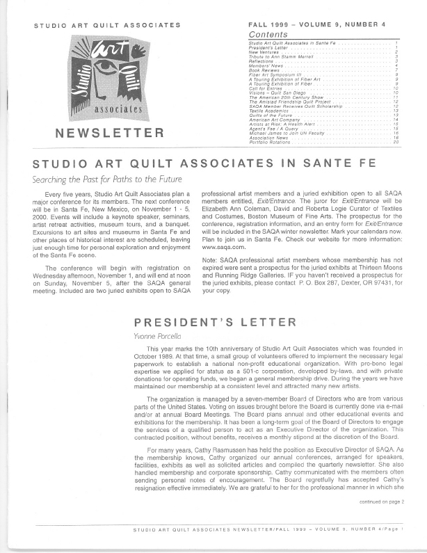 SAQA Journal 1999 Vol. 9 No. 4