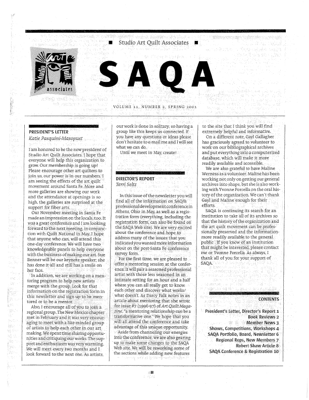 SAQA Journal 2001 Vol. 11 No. 2