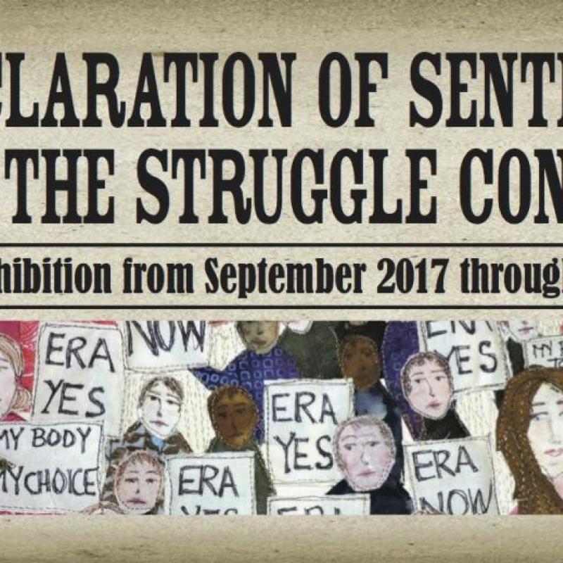  Declaration of Sentiments... Regional Exhibition--popular, timely, unique!